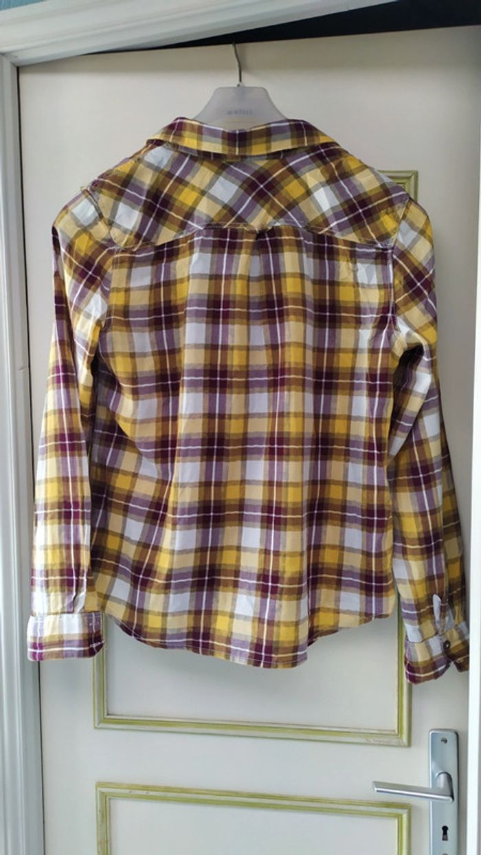 Chemise à carreaux jaune - photo numéro 2