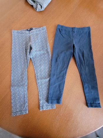 2 leggings 4-5 ans Tex et Primark