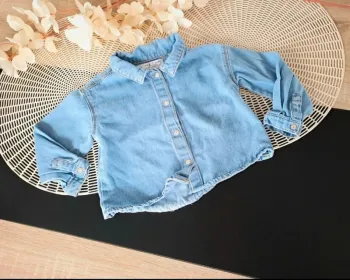 Chemise en jeans, taille 9-12 mois, marque zara