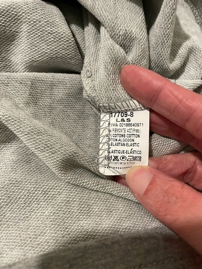 Pull sweat long gris à manches longues à frange western ceinture noir neuf Bellavie taille 40 - photo numéro 7