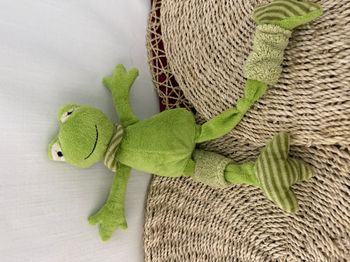 Grenouille LES PETITES MARIE doudou vert