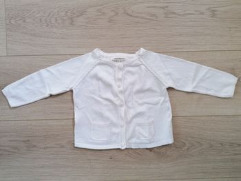Gilet blanc Primark/Young Dimension 80 cm soit 18 mois
