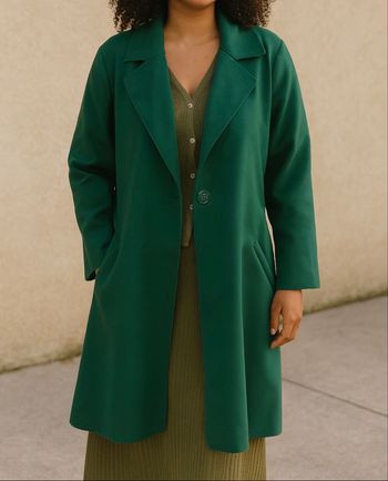 Manteau long vert sapin