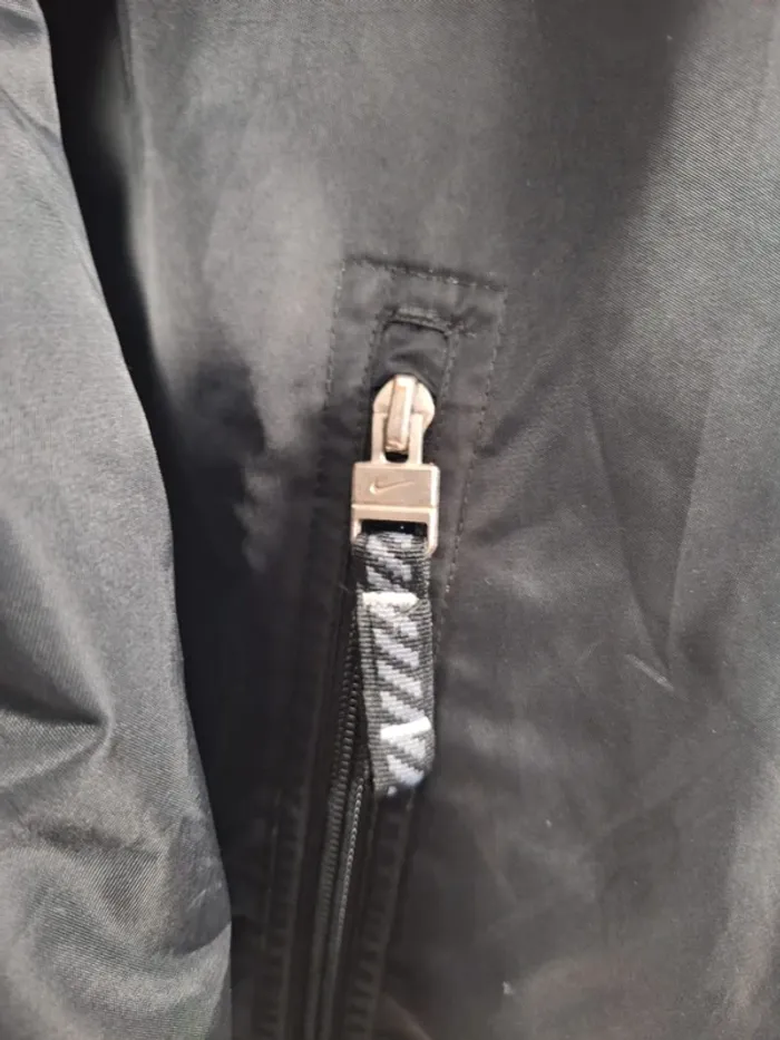 Blouson à capuche Nike vintage / taille 2XL - homme / noir et gris / brodé (194) - photo numéro 6